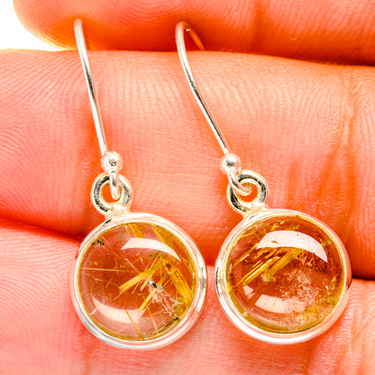 Rutilated Quartz Earrings handcrafted by Ana Silver Co - EARR421332