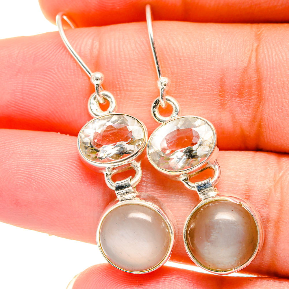 Moonstone Earrings handcrafted by Ana Silver Co - EARR421344