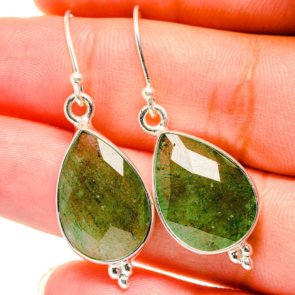 Green Aventurine Earrings handcrafted by Ana Silver Co - EARR421365