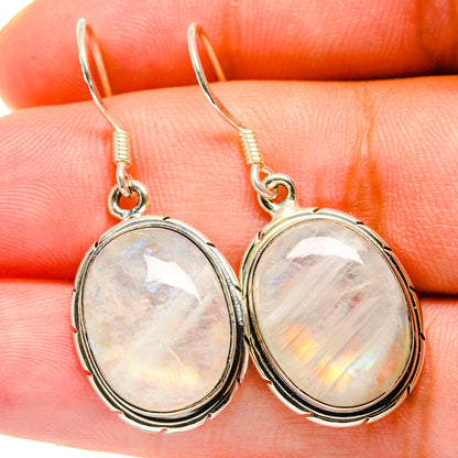 Rainbow Moonstone Earrings handcrafted by Ana Silver Co - EARR421369
