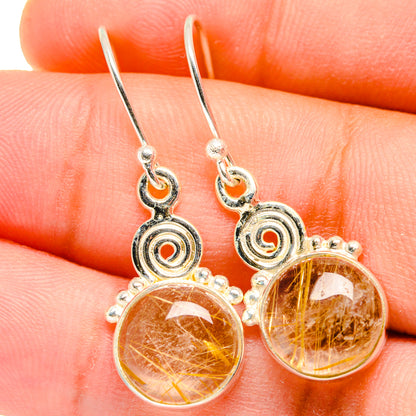Rutilated Quartz Earrings handcrafted by Ana Silver Co - EARR421388