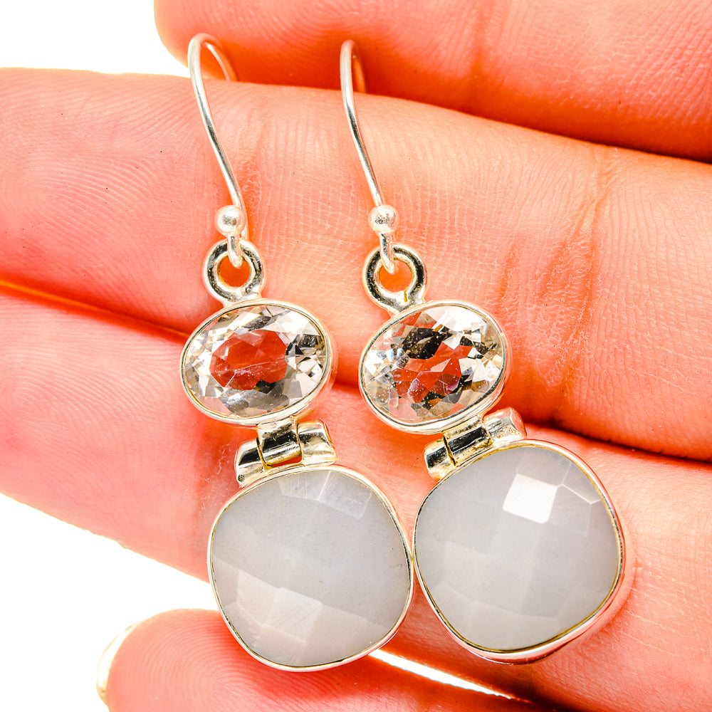 Moonstone Earrings handcrafted by Ana Silver Co - EARR421406