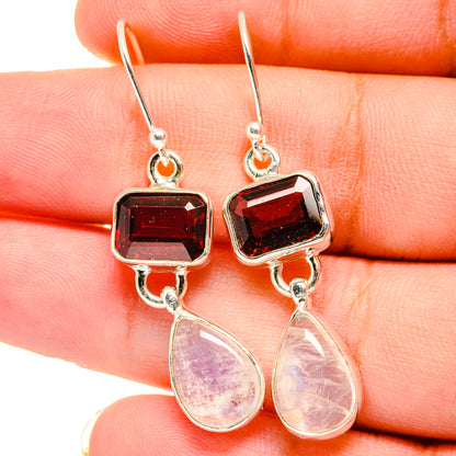Rainbow Moonstone Earrings handcrafted by Ana Silver Co - EARR421438