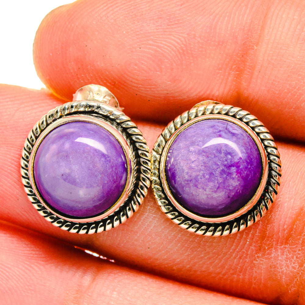 Charoite Earrings handcrafted by Ana Silver Co - EARR421439