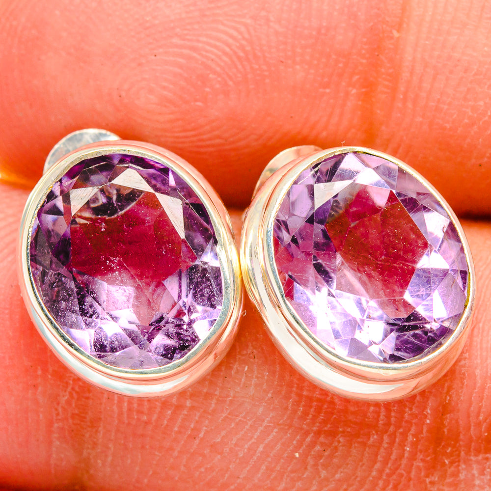 Amethyst Earrings handcrafted by Ana Silver Co - EARR421449