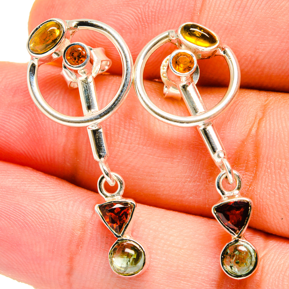Garnet Earrings handcrafted by Ana Silver Co - EARR421461