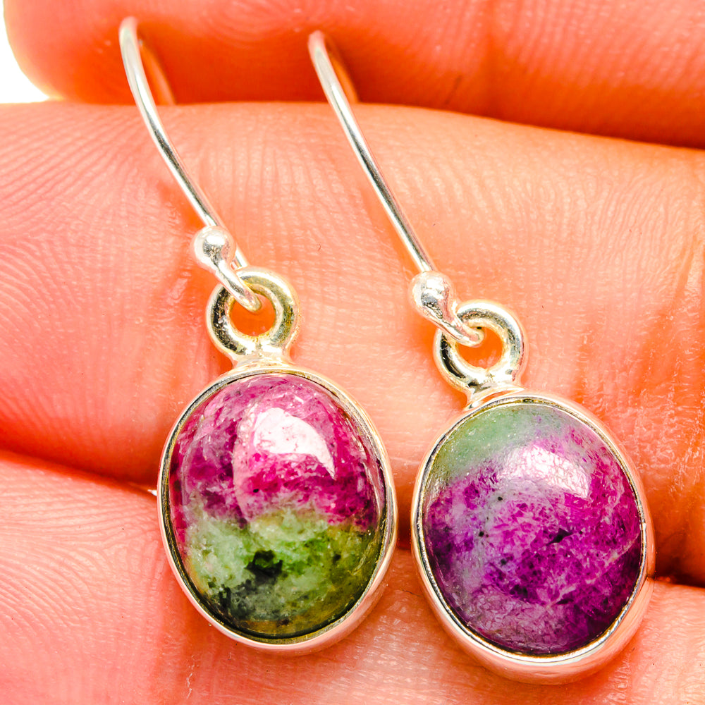 Ruby Zoisite Earrings handcrafted by Ana Silver Co - EARR421480