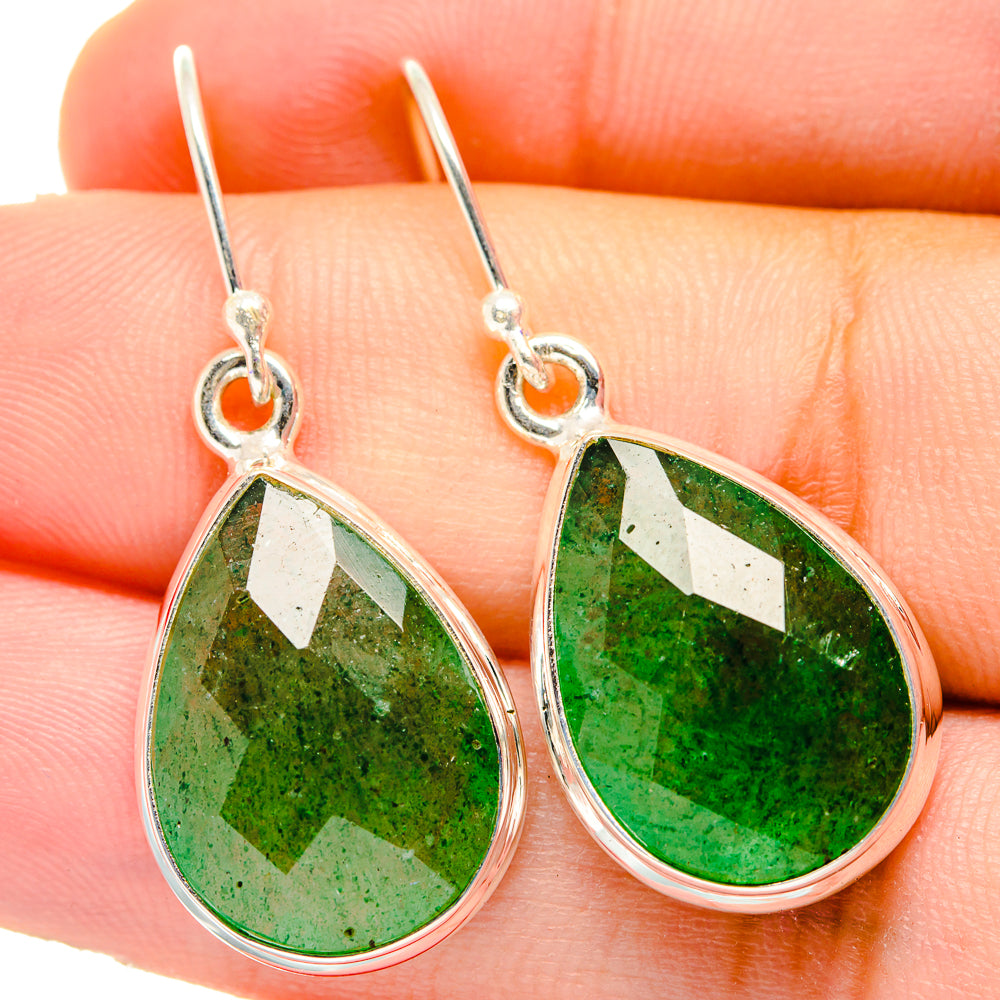 Green Aventurine Earrings handcrafted by Ana Silver Co - EARR421513