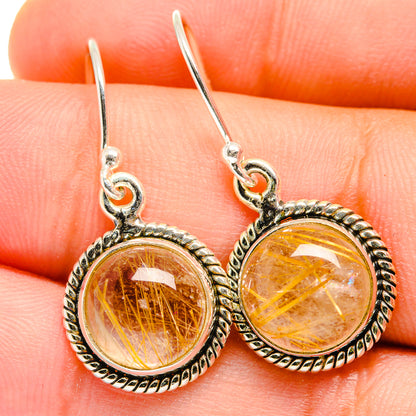 Rutilated Quartz Earrings handcrafted by Ana Silver Co - EARR421520