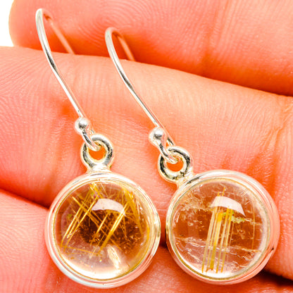 Rutilated Quartz Earrings handcrafted by Ana Silver Co - EARR421529