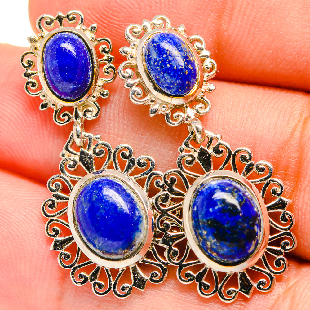 Lapis Lazuli Earrings handcrafted by Ana Silver Co - EARR421534