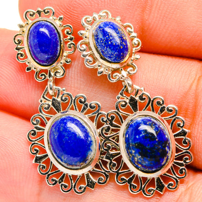 Lapis Lazuli Earrings handcrafted by Ana Silver Co - EARR421534