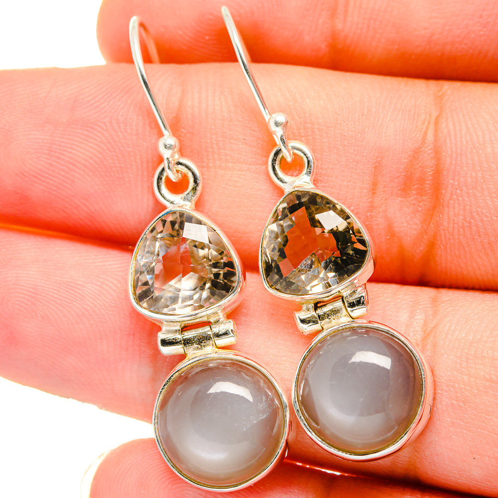 Moonstone Earrings handcrafted by Ana Silver Co - EARR421536