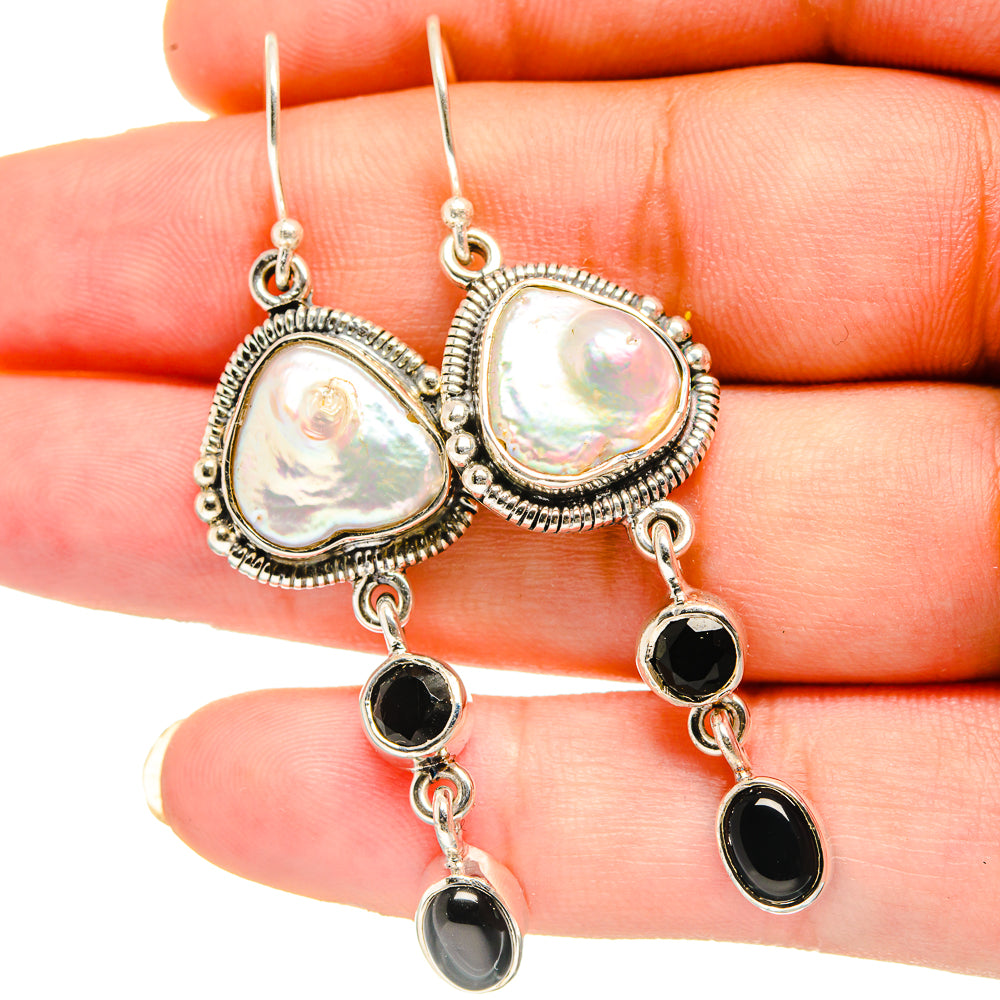 Mother Of Pearl Earrings handcrafted by Ana Silver Co - EARR421539