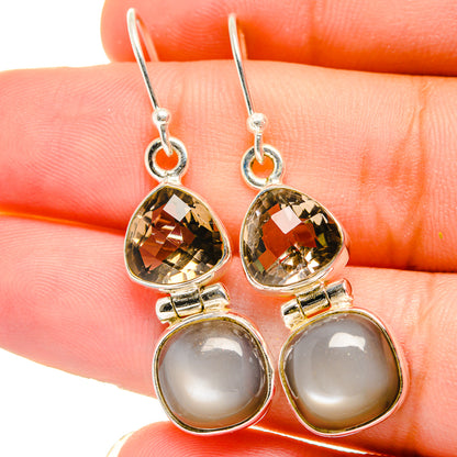 Moonstone Earrings handcrafted by Ana Silver Co - EARR421545