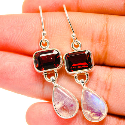 Rainbow Moonstone Earrings handcrafted by Ana Silver Co - EARR421565