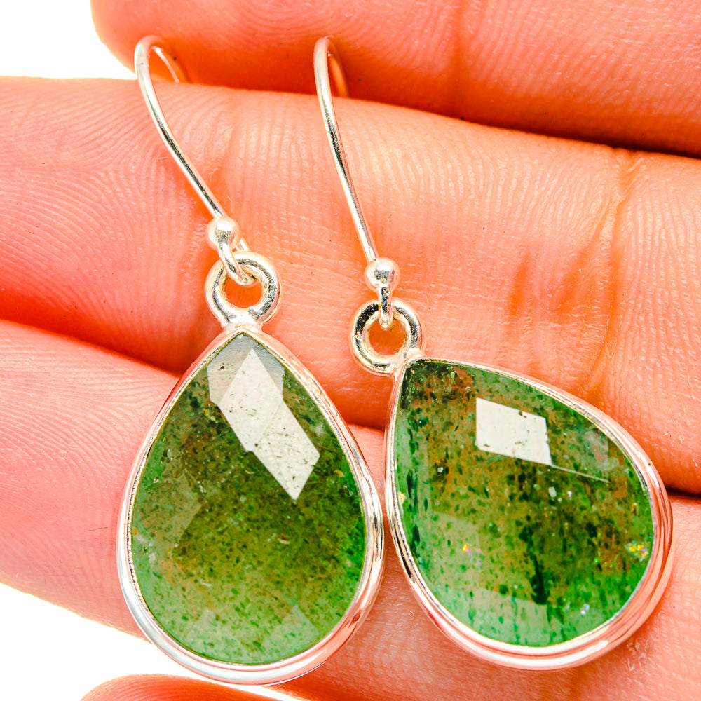 Green Aventurine Earrings handcrafted by Ana Silver Co - EARR421573