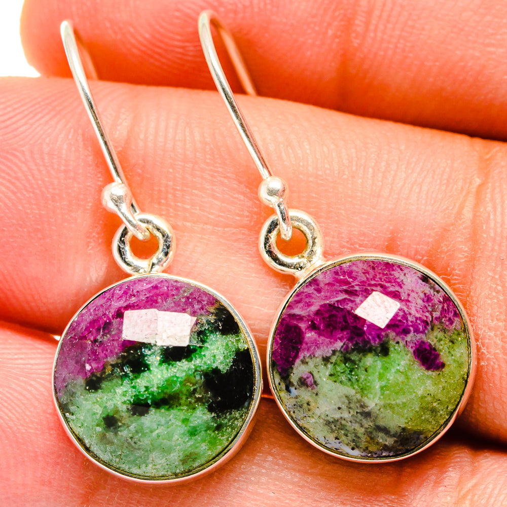 Ruby Zoisite Earrings handcrafted by Ana Silver Co - EARR421579
