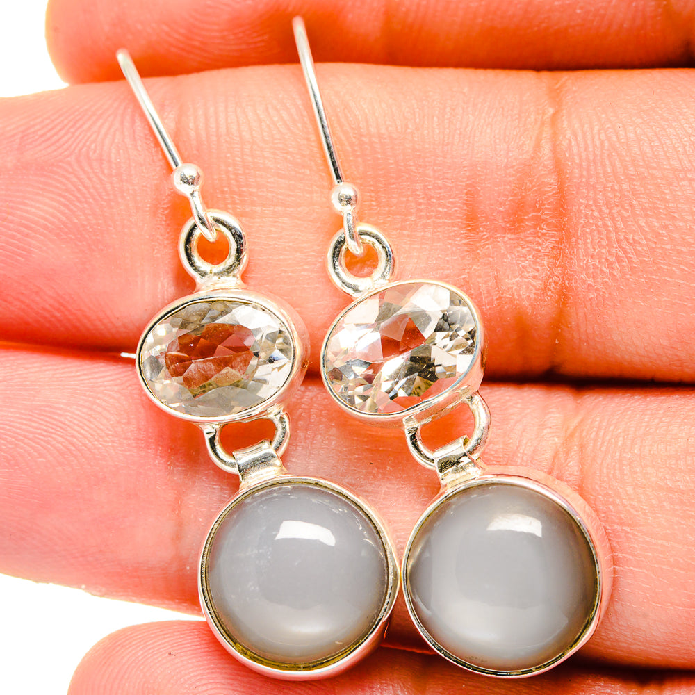 Moonstone Earrings handcrafted by Ana Silver Co - EARR421581