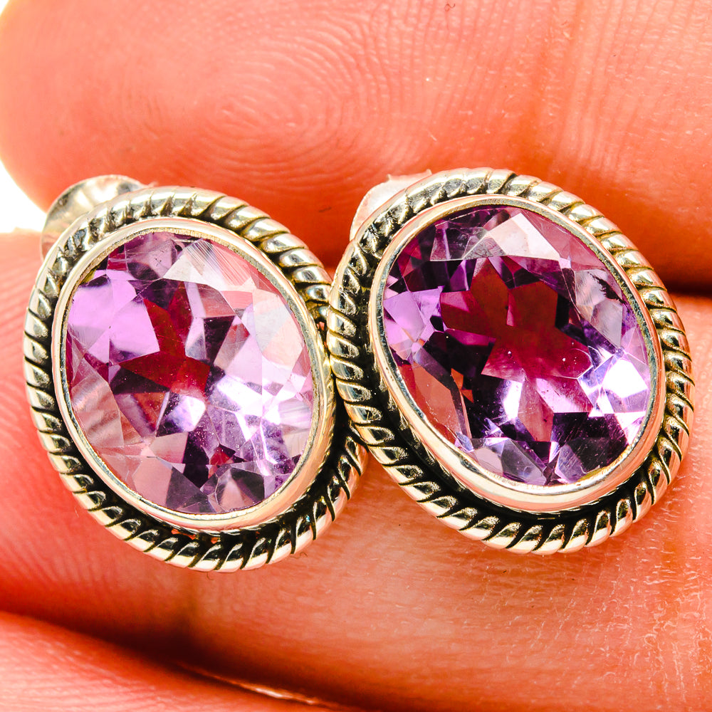 Amethyst Earrings handcrafted by Ana Silver Co - EARR421587