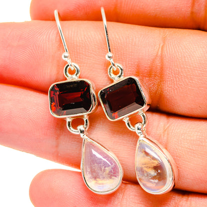 Rainbow Moonstone Earrings handcrafted by Ana Silver Co - EARR421593