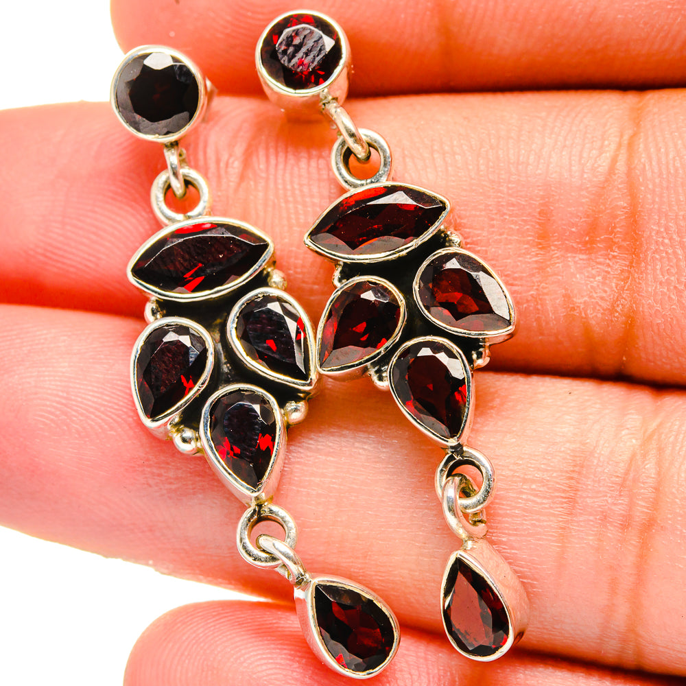 Garnet Earrings handcrafted by Ana Silver Co - EARR421615