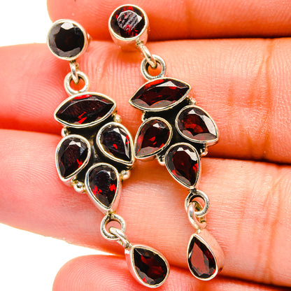 Garnet Earrings handcrafted by Ana Silver Co - EARR421615