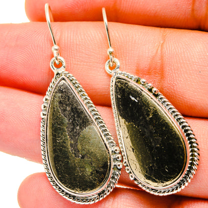 Pyrite Agate Earrings handcrafted by Ana Silver Co - EARR421618