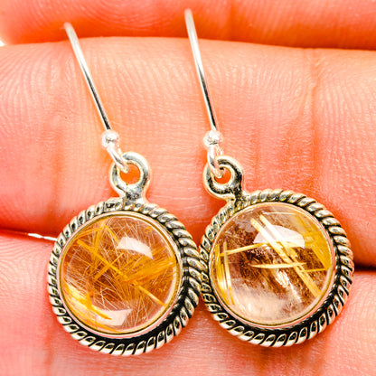 Rutilated Quartz Earrings handcrafted by Ana Silver Co - EARR421619