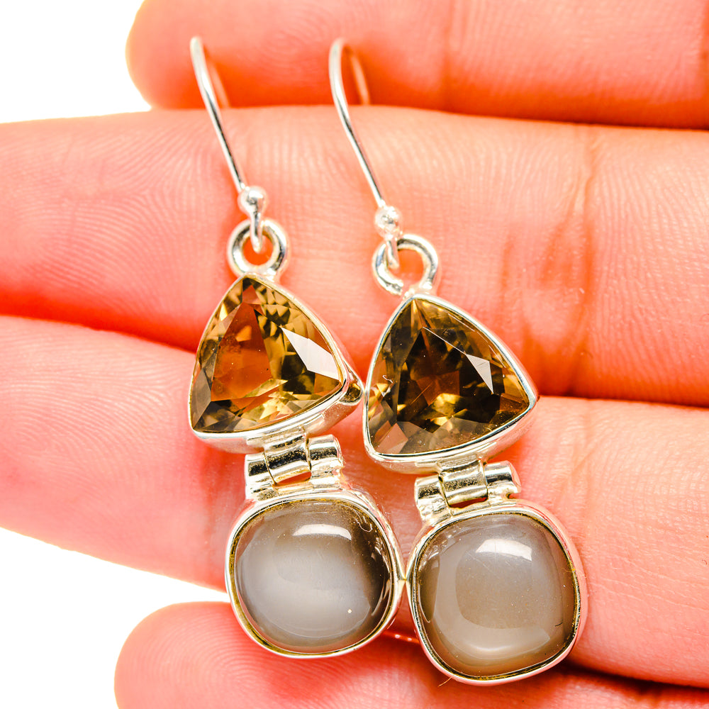 Moonstone Earrings handcrafted by Ana Silver Co - EARR421643