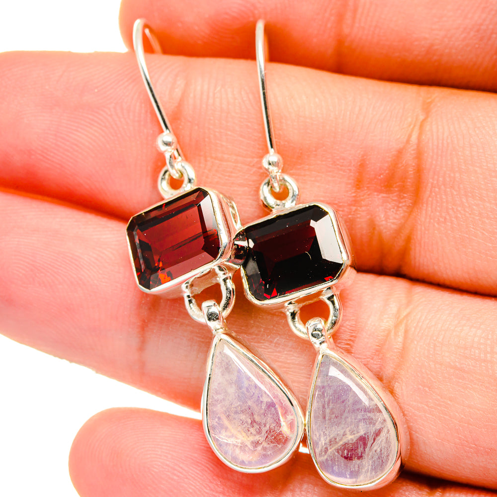 Rainbow Moonstone Earrings handcrafted by Ana Silver Co - EARR421654