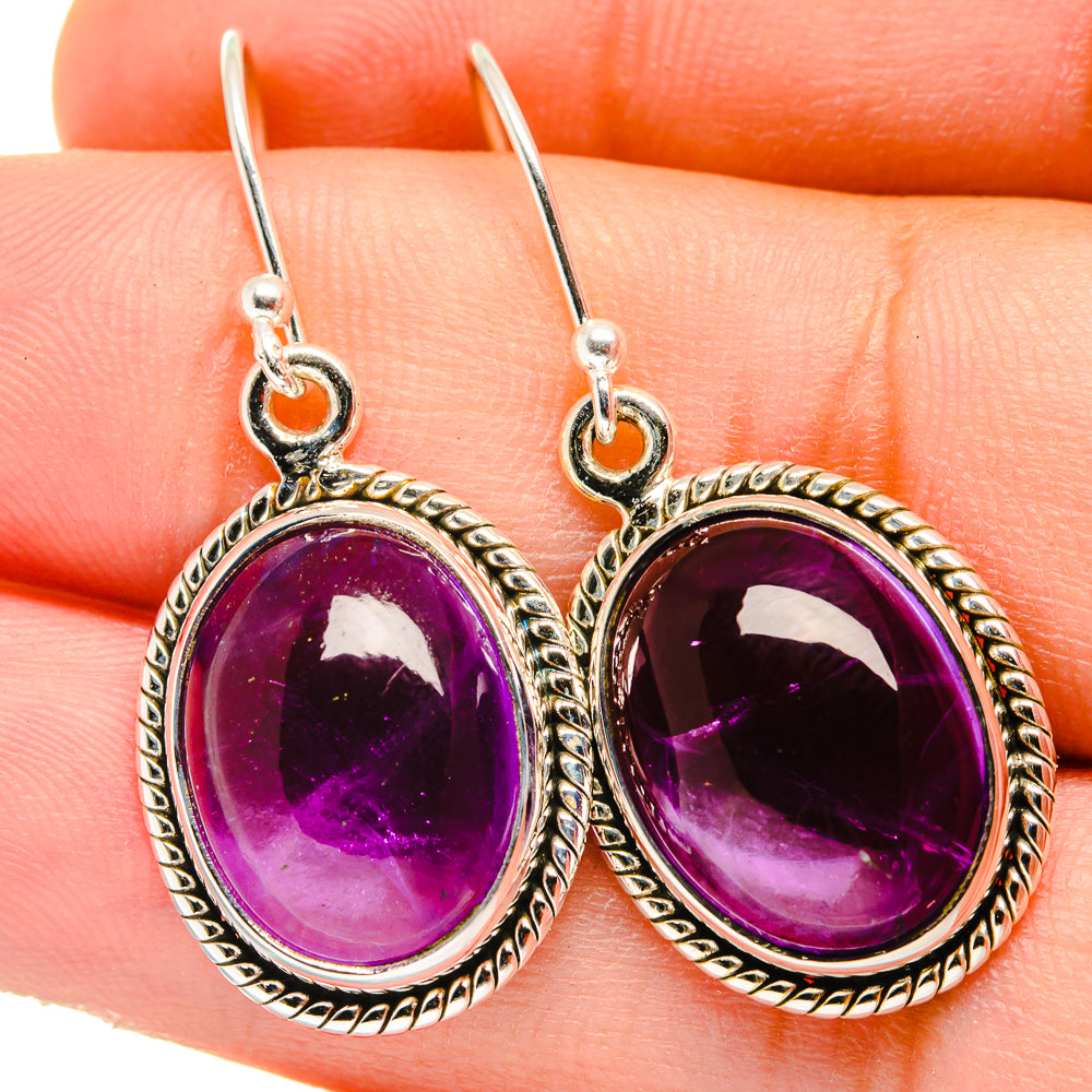 Amethyst Earrings handcrafted by Ana Silver Co - EARR421658