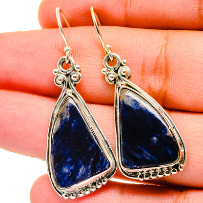 Sodalite Earrings handcrafted by Ana Silver Co - EARR421660