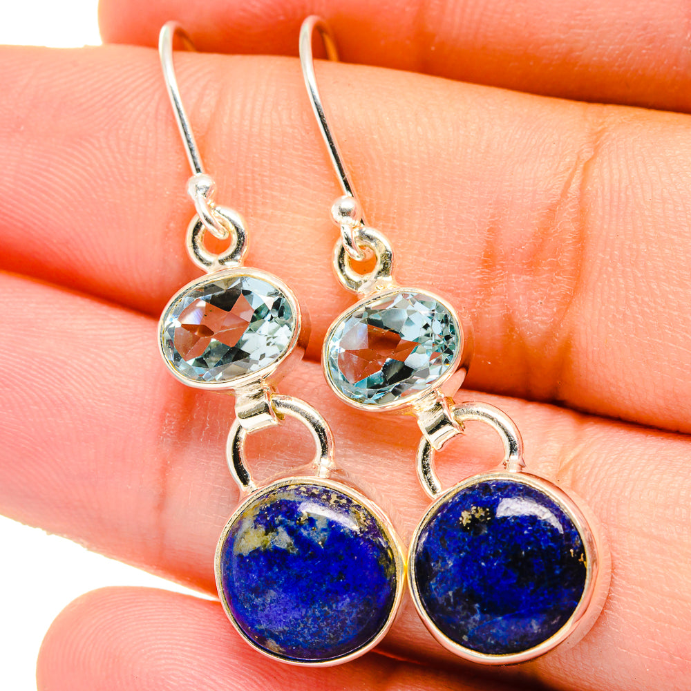 Lapis Lazuli Earrings handcrafted by Ana Silver Co - EARR421672