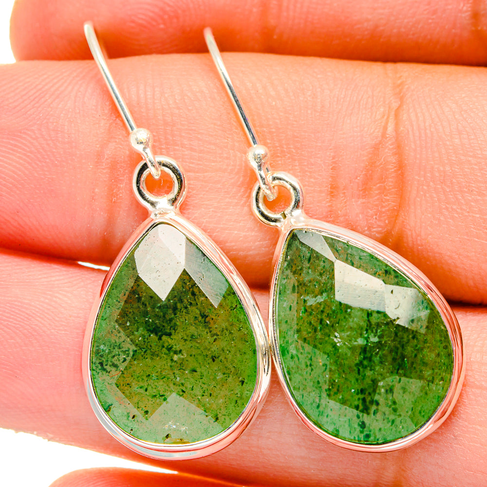 Green Aventurine Earrings handcrafted by Ana Silver Co - EARR421676