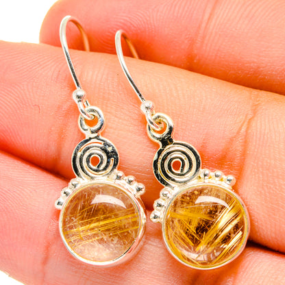 Rutilated Quartz Earrings handcrafted by Ana Silver Co - EARR421678