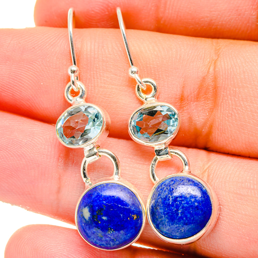 Lapis Lazuli Earrings handcrafted by Ana Silver Co - EARR421686