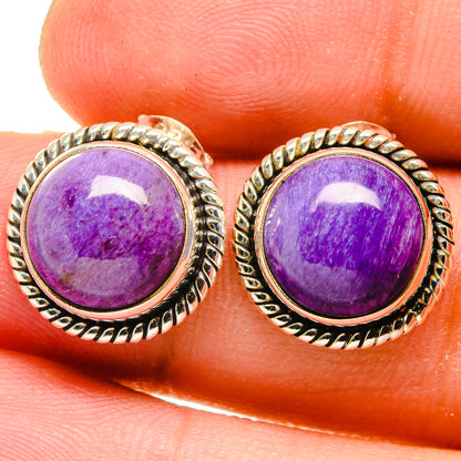 Charoite Earrings handcrafted by Ana Silver Co - EARR421693