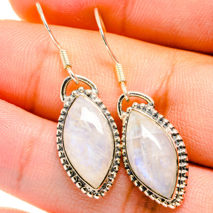 Rainbow Moonstone Earrings handcrafted by Ana Silver Co - EARR421708
