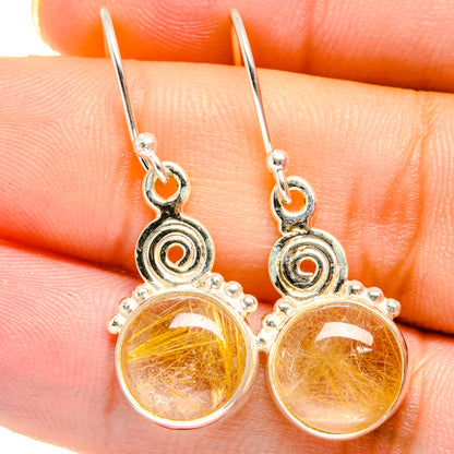 Rutilated Quartz Earrings handcrafted by Ana Silver Co - EARR421716