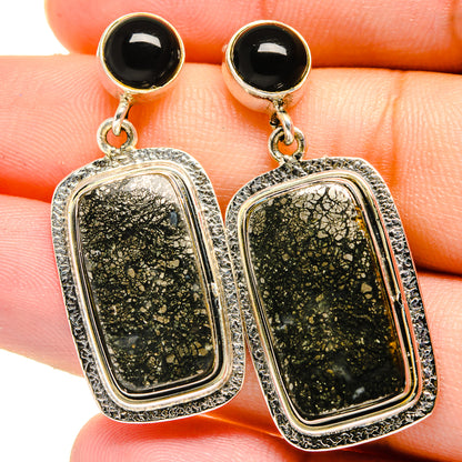 Pyrite Agate Earrings handcrafted by Ana Silver Co - EARR421717