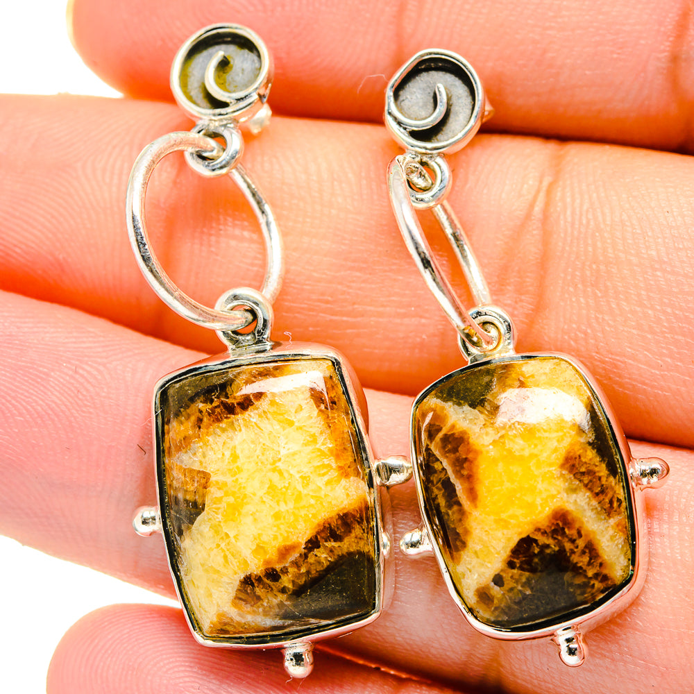 Septarian Nodule Earrings handcrafted by Ana Silver Co - EARR421723