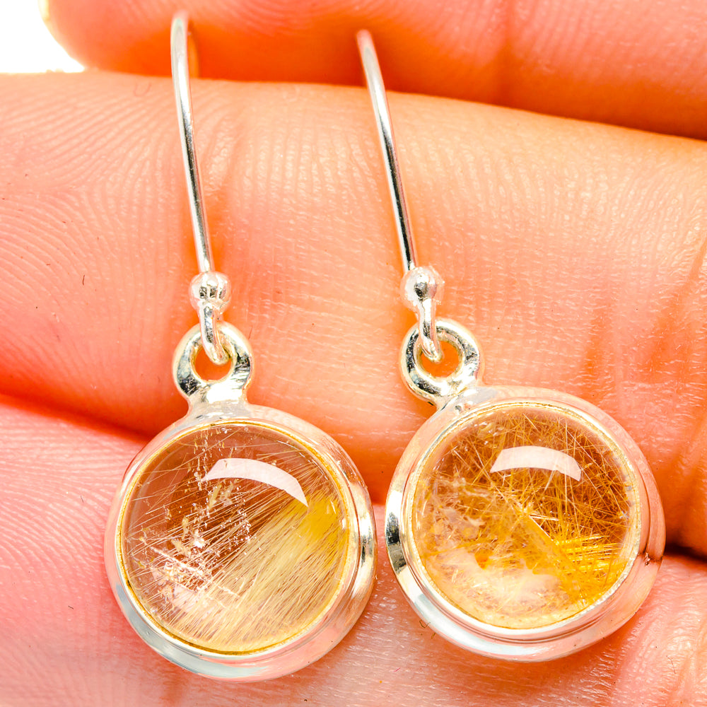 Rutilated Quartz Earrings handcrafted by Ana Silver Co - EARR421728