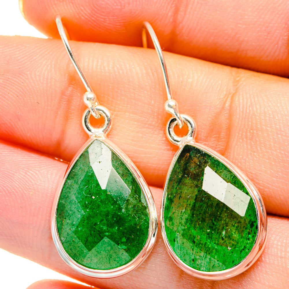 Green Aventurine Earrings handcrafted by Ana Silver Co - EARR421731