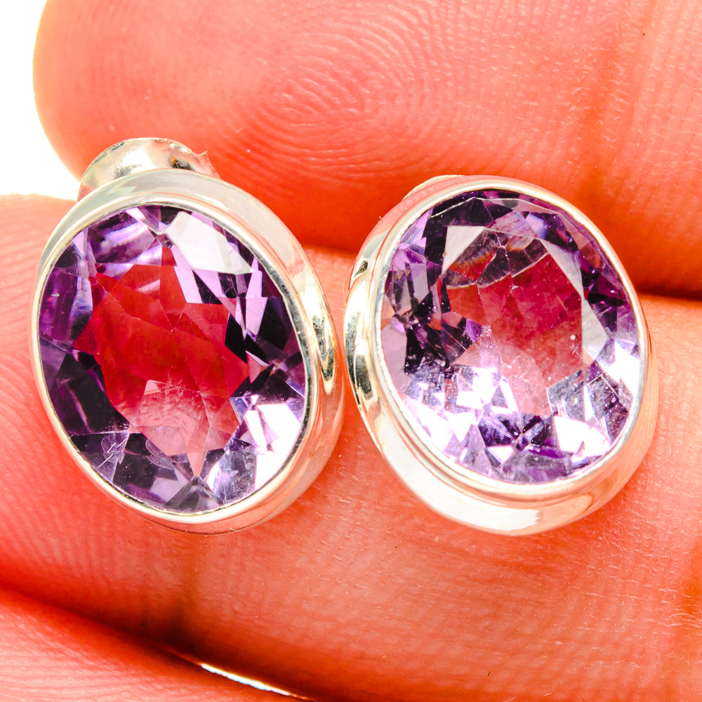 Amethyst Earrings handcrafted by Ana Silver Co - EARR421755
