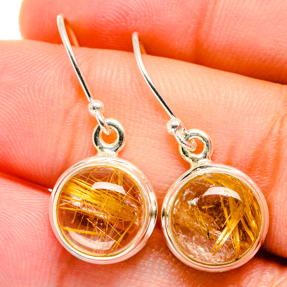 Rutilated Quartz Earrings handcrafted by Ana Silver Co - EARR421759