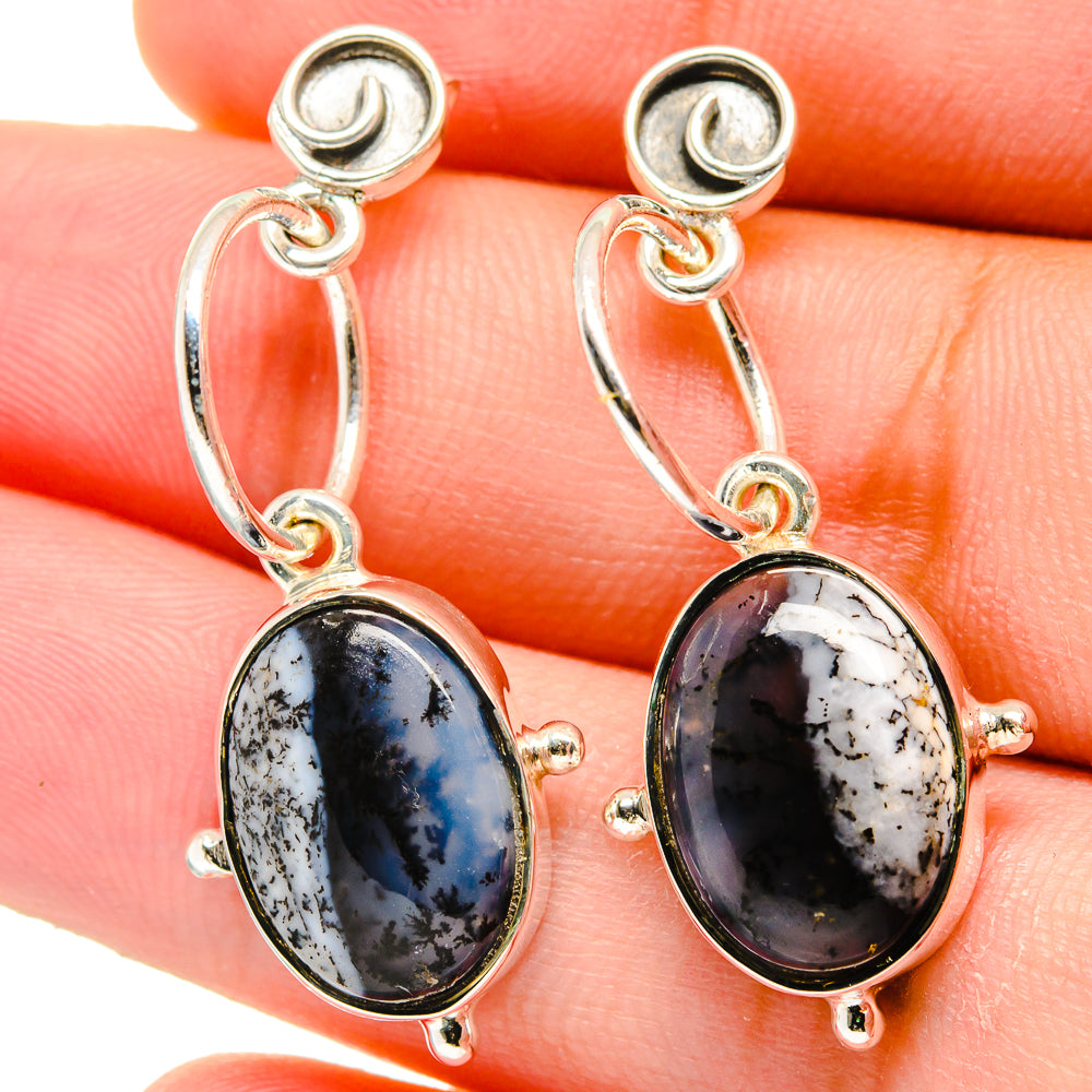 Dendritic Opal Earrings handcrafted by Ana Silver Co - EARR421760
