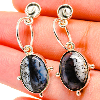 Dendritic Opal Earrings handcrafted by Ana Silver Co - EARR421760