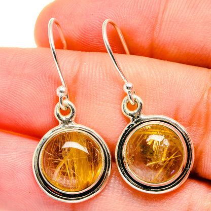 Rutilated Quartz Earrings handcrafted by Ana Silver Co - EARR421761