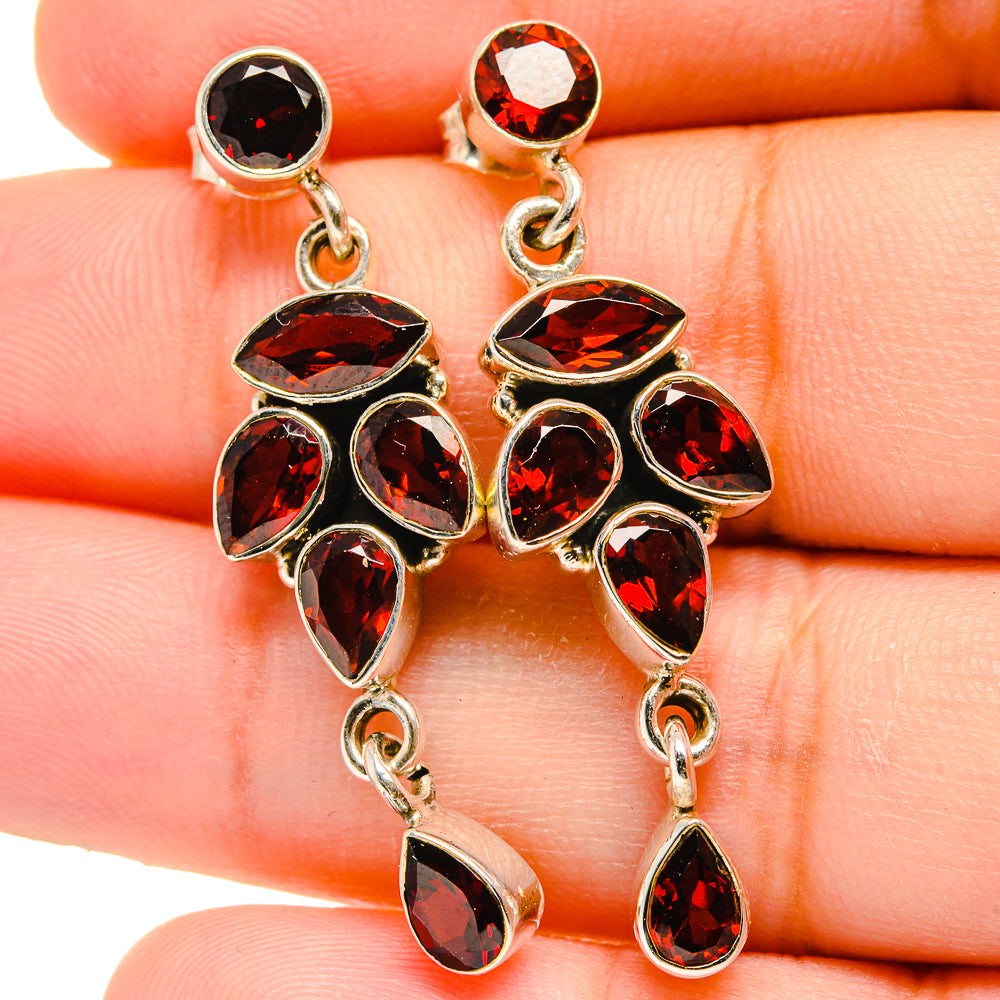 Garnet Earrings handcrafted by Ana Silver Co - EARR421775